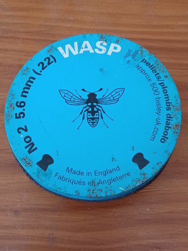 Vintage wasp pellet tin 2 - vintage,