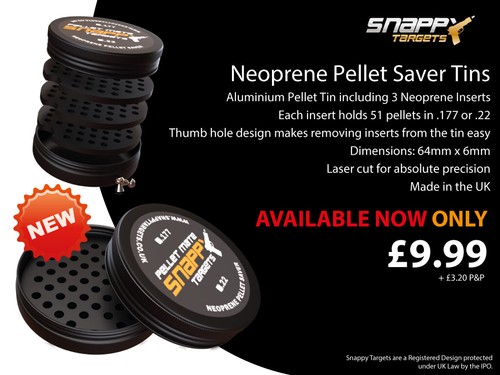 Neoprene pellet saver tins - tins,